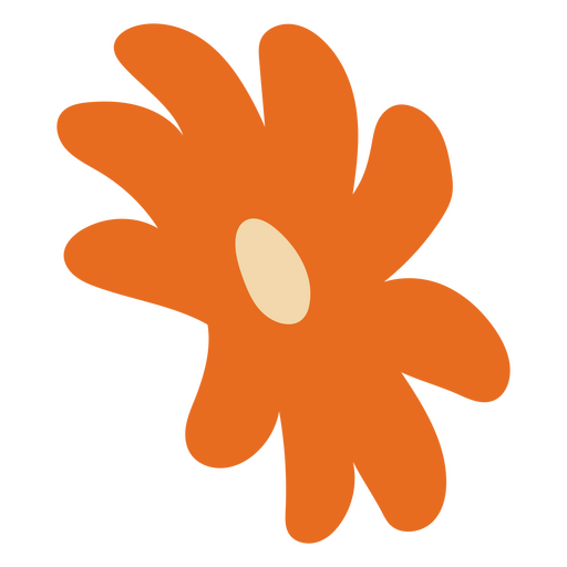 Orange Gänseblümchen flach PNG-Design