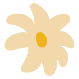 Margarita flor plana Diseño PNG