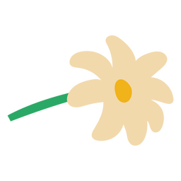 Daisy Stem Flat PNG & SVG Design For T-Shirts