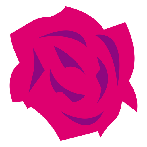 Rosa fúcsia plana Desenho PNG