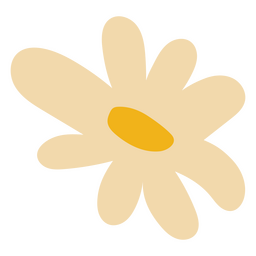 White daisy flat distort PNG Design Transparent PNG