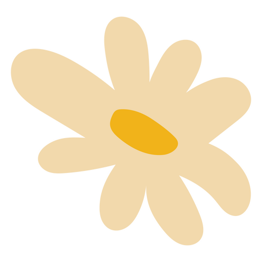 Weißes Gänseblümchen flach verzerren PNG-Design