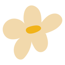 Simple Flower Flat Pastel White PNG & SVG Design For T-Shirts