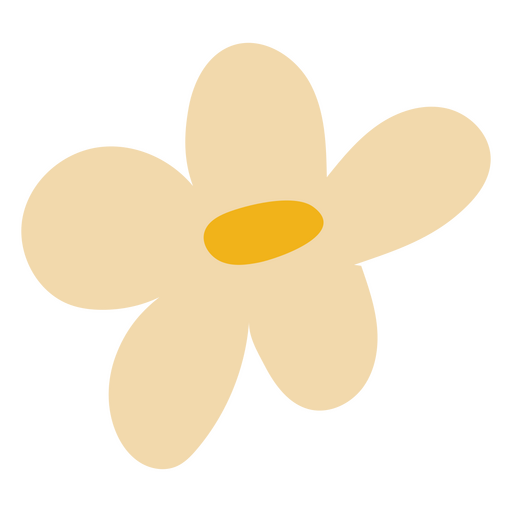 White daisy flat small PNG Design