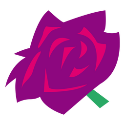 Rosa plana violeta Diseño PNG