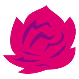 Flor plana rosa fúcsia Transparent PNG