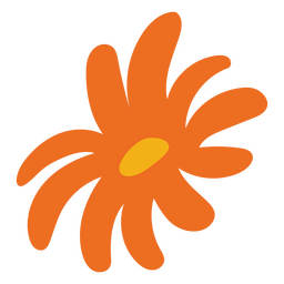 Orange And Yellow Flower Flat Png & Svg Design For T-shirts