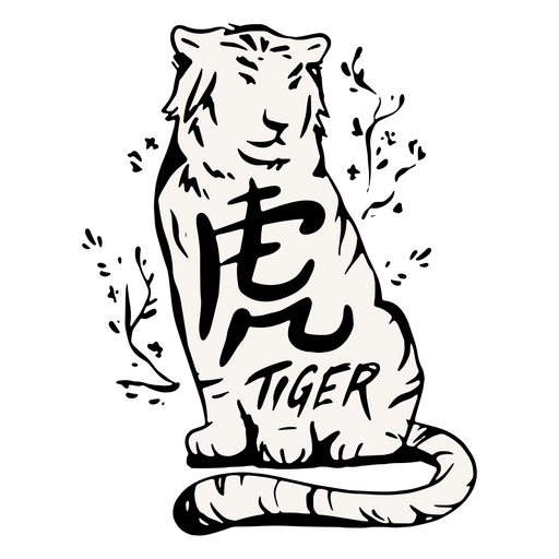 Tiger handgezeichnet chinesisch PNG-Design