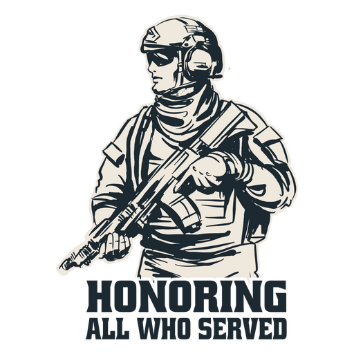 Veterans day army quote badge PNG Design