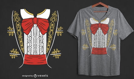 Design de camisetas com roupas mexicanas Mariachi