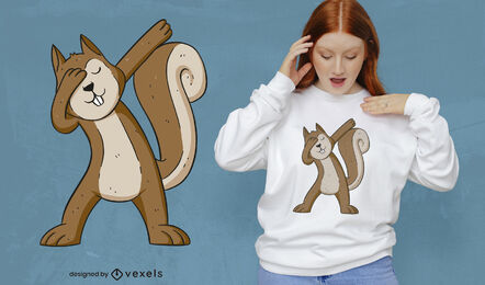Squirrel animal dabbing funny t-shirt design