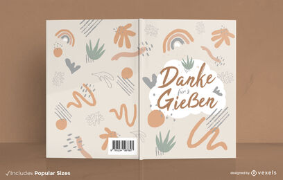 Natur kritzelt deutsches Buchumschlagdesign