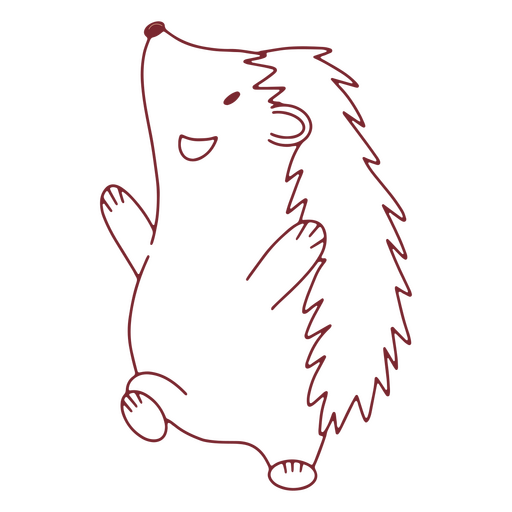 Personagem de ouriço fofo Desenho PNG