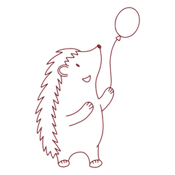 Personagem de balão de ouriço fofo Desenho PNG