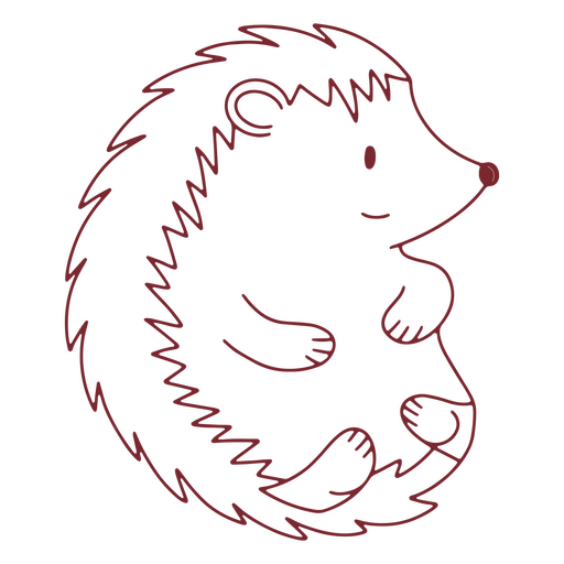 Hedgehog cute character PNG Design