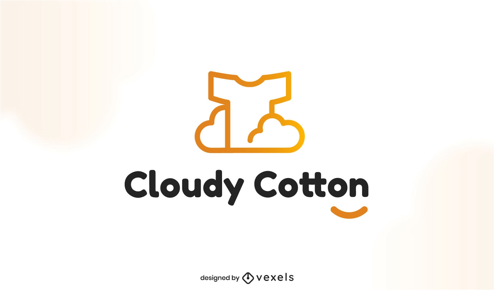 Modelo de logotipo para camisetas nas nuvens