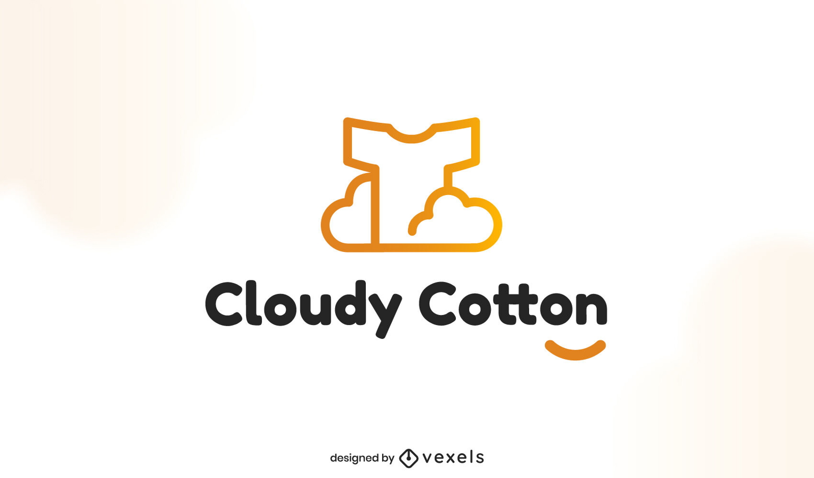 Ropa de camisa en la plantilla de logotipo de nubes