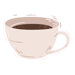 Coffee cup element semi-flat PNG Design