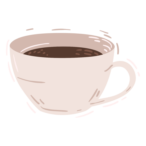 Coffee cup element semi-flat PNG Design