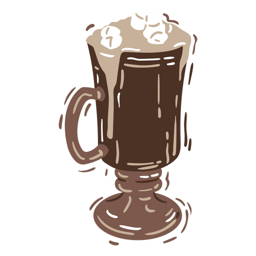 Elemento de café com leite semiplano Desenho PNG