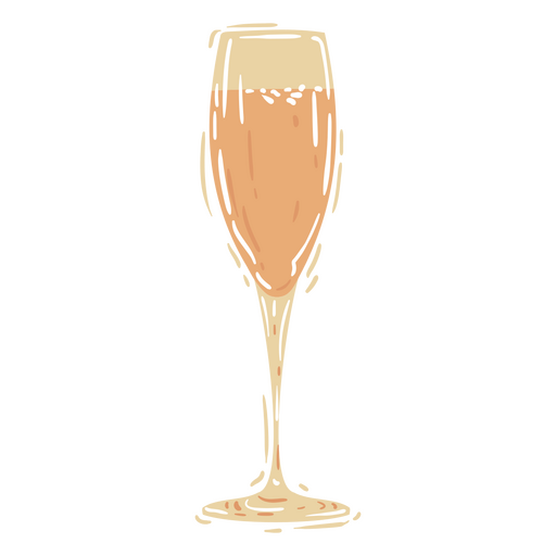 Champagne glass element semi-flat
