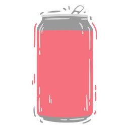 Elemento de lata de refresco plano Diseño PNG