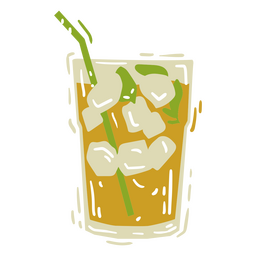 Cor do elemento Mojito cortada Desenho PNG