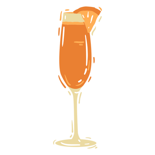 Corte de color naranja copa de cóctel