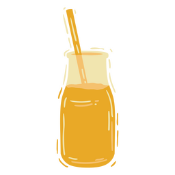 Orange juice bottle color cut out PNG Design Transparent PNG