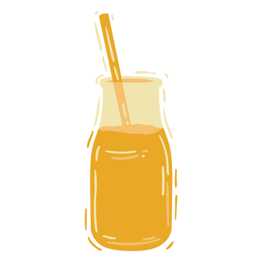 Orange juice bottle color cut out PNG Design