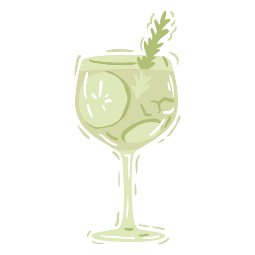 Corte de color de cristal de globo de cóctel Diseño PNG