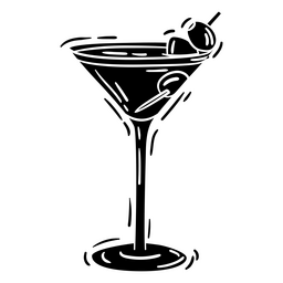 Elemento cóctel martini cortado Diseño PNG