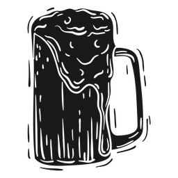 Elemento de jarra de cerveja cortado Desenho PNG