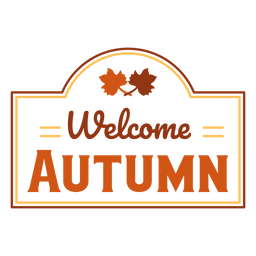Herbst-Herbst-Abzeichen PNG-Design