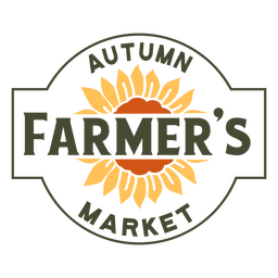 Insignia del mercado de agricultores de otoño Diseño PNG