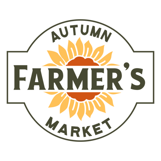 Autumn Farmer's Market badge PNG Design