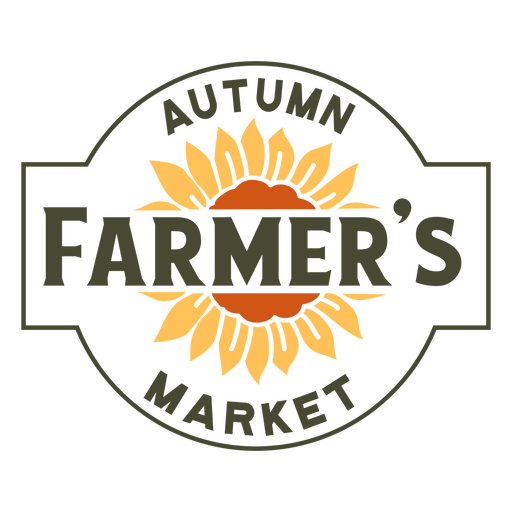 Distintivo do mercado do fazendeiro de outono