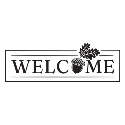 Insignia de bienvenida de otoño Diseño PNG