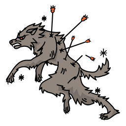 Werwolf Wird Angegriffen PNG- Und SVG-Design Für T-Shirts
