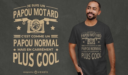 Vintage motorcycle french quote t-shirt design