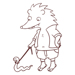 Igel, der einen Schlangenschlag geht PNG-Design