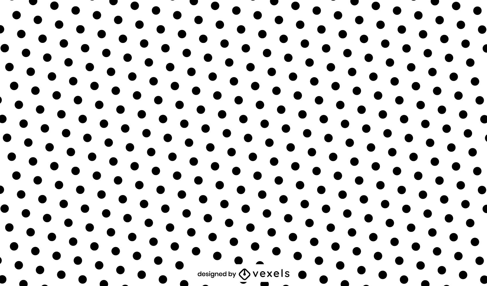 Design de padrão preto e branco de bolinhas