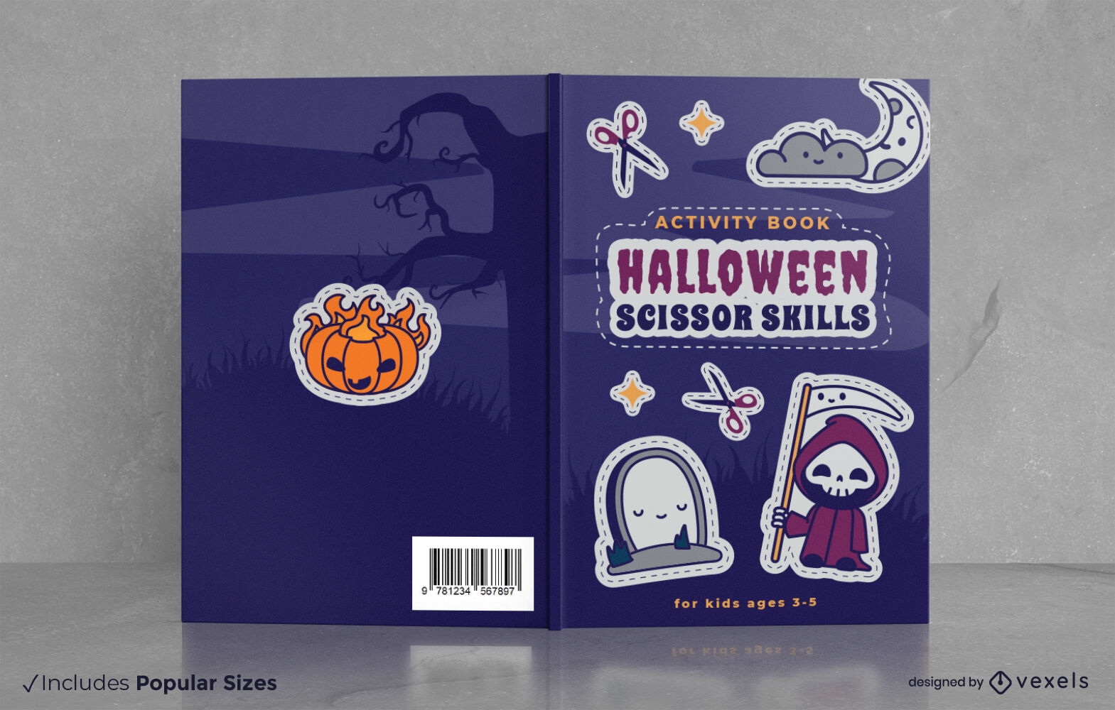 Halloween scissor skills book cover
