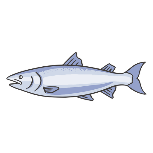 Einfacher grauer Fischfarbstrich PNG-Design
