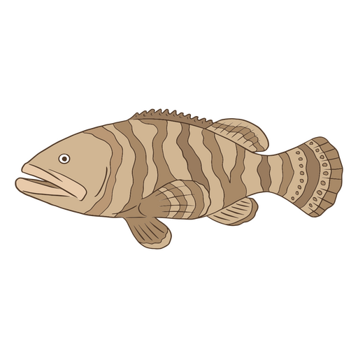 Brown-Fisch-Illustration PNG-Design