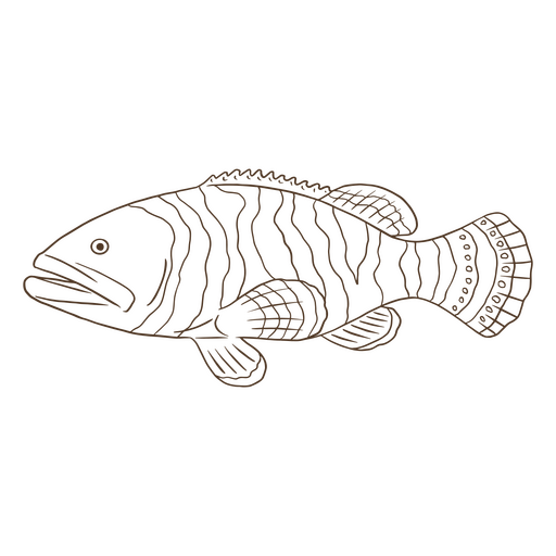Curso de peixe listrado Desenho PNG