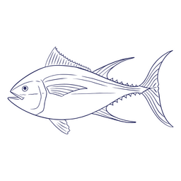 Fisch-Tier-Design-Strich Transparent PNG