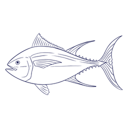 Trazo de diseño de animales de pescado Diseño PNG