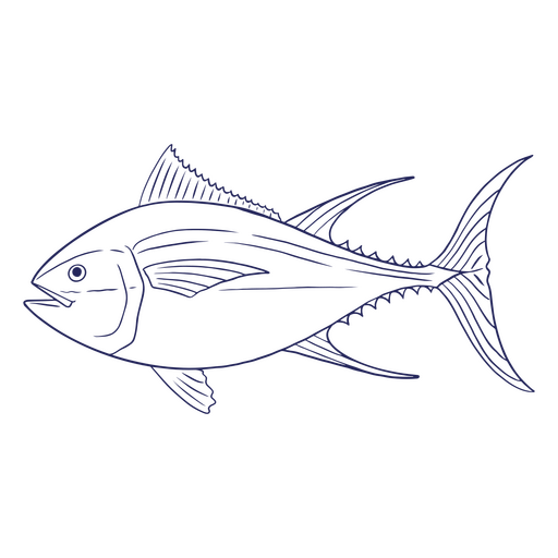 Fish animal design stroke PNG Design