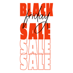 Selo de desconto Red Black Friday Desenho PNG